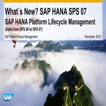 HANA SPS07 LCM