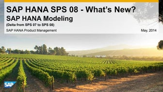 SAP HANA SPS08 Modeling
