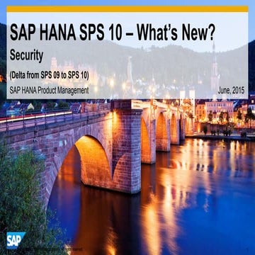 SAP HANA SPS10- Security