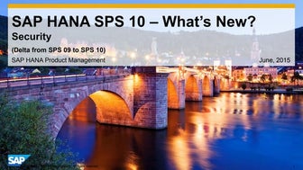 SAP HANA SPS10- Security