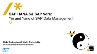 SAP HANA and SAP Vora