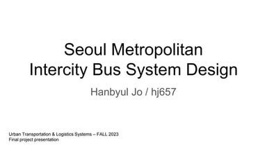 Seoul Metropolitan  Intercity Bus System