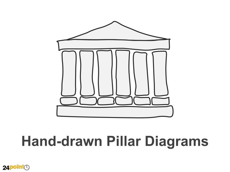Hand-drawn Pillar Diagrams - Editable PowerPoint Illustration
