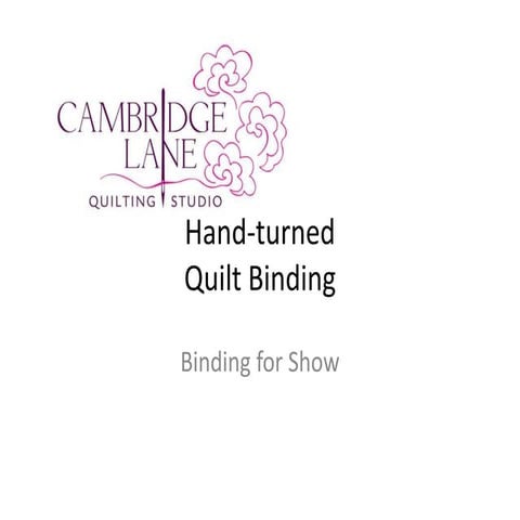 Hand turned quilt binding