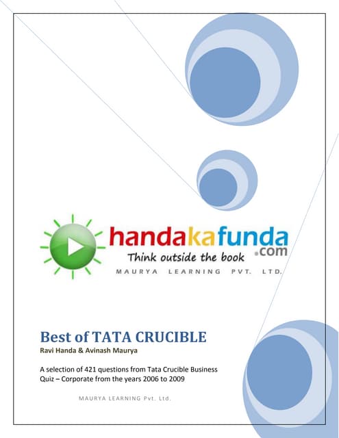 Handa ka funda   best of tata crucible