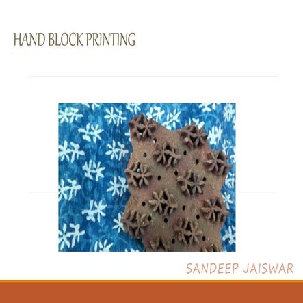 Hand block printing