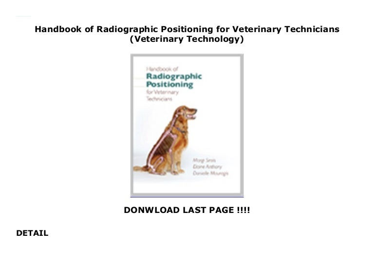 Handbook of Radiographic Positioning for Veterinary Technicians (Vet…