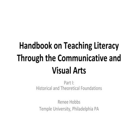 Handbook On Teaching Literacy Through The Communicative And