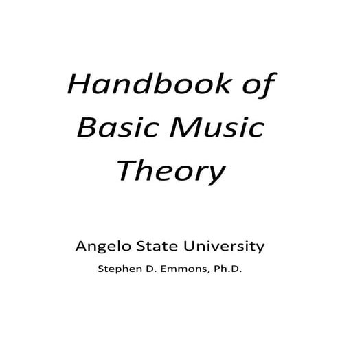 Handbook of basic music theory