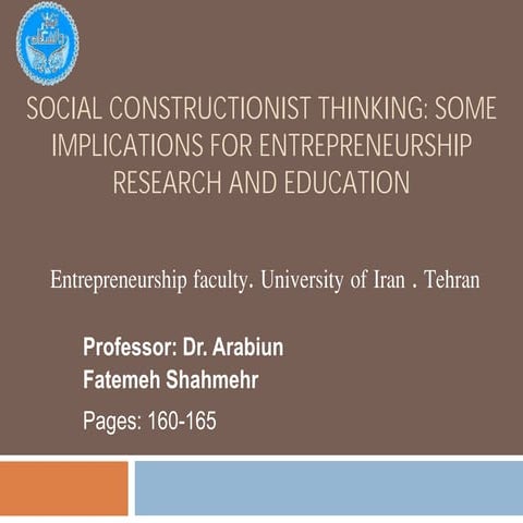 Handbook of research in entrepreneurship education  160-165