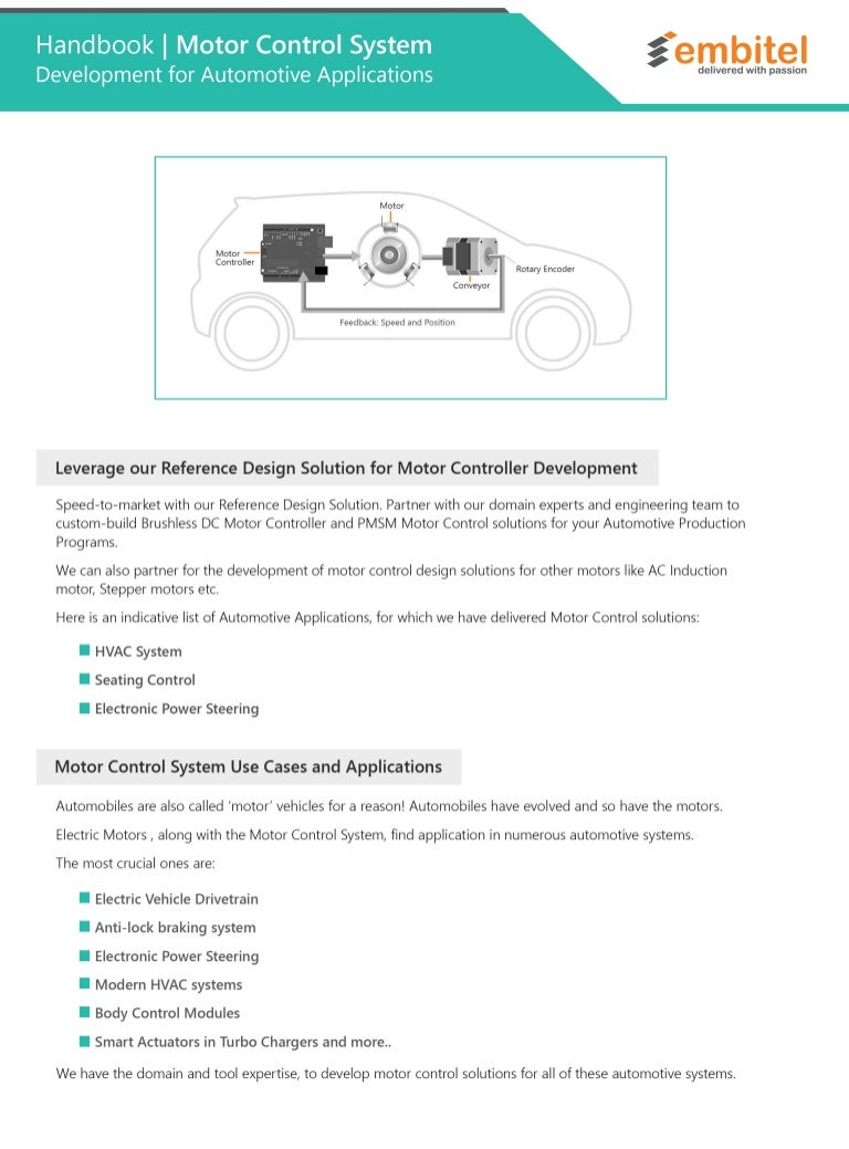 Handbook on Motor Control System BLDC Motor PMSM Motor Control Sol…