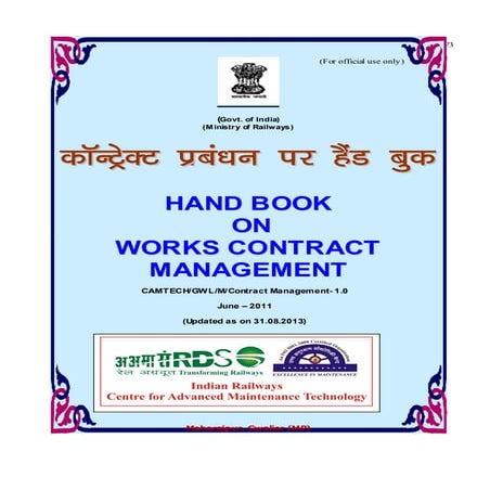 Handbook on works contract management