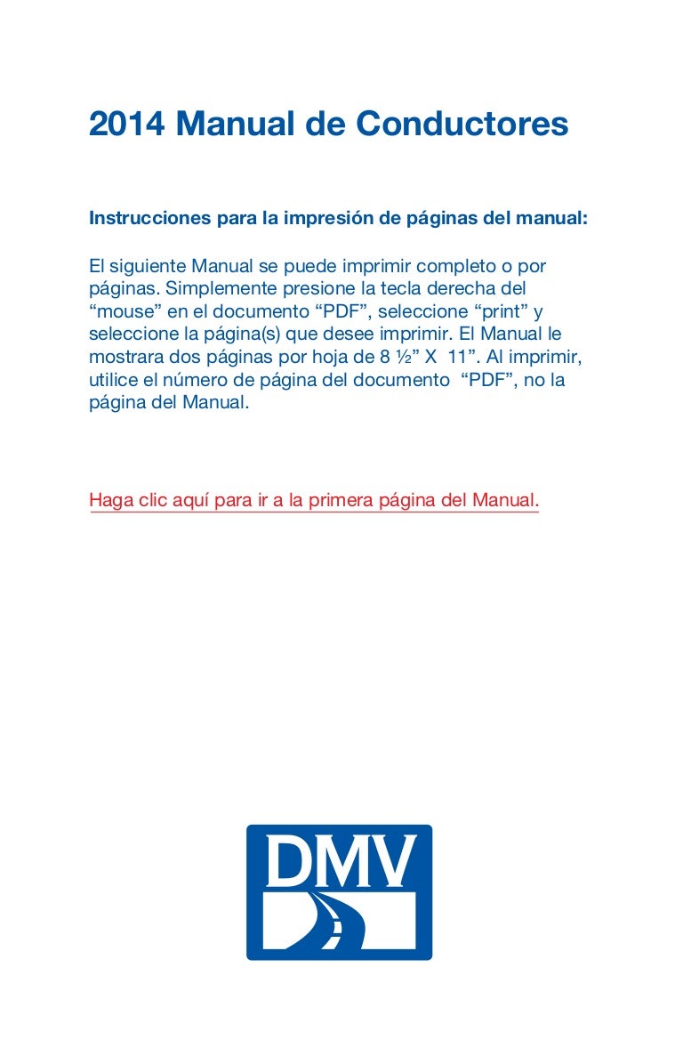 Manual para el Conductor Manual para el Conductor
