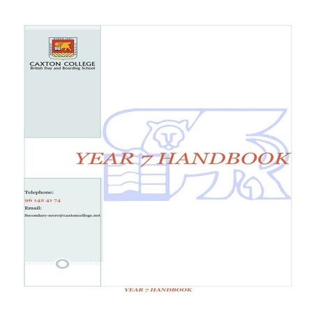 Handbook year 7 - 2013.14