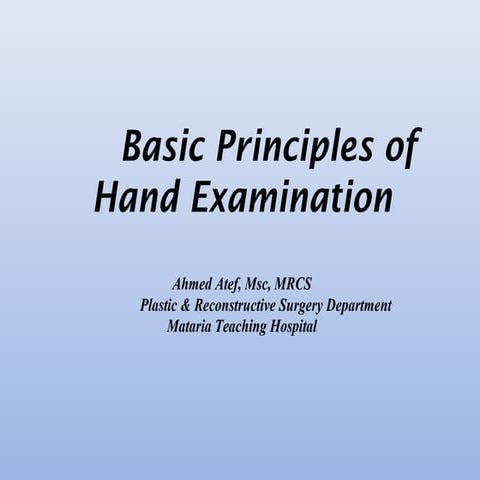 Hand examination 