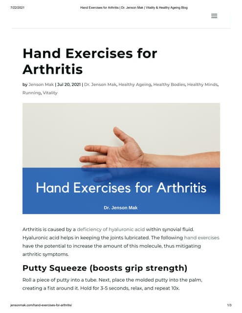 Hand wrist exercises | PDF