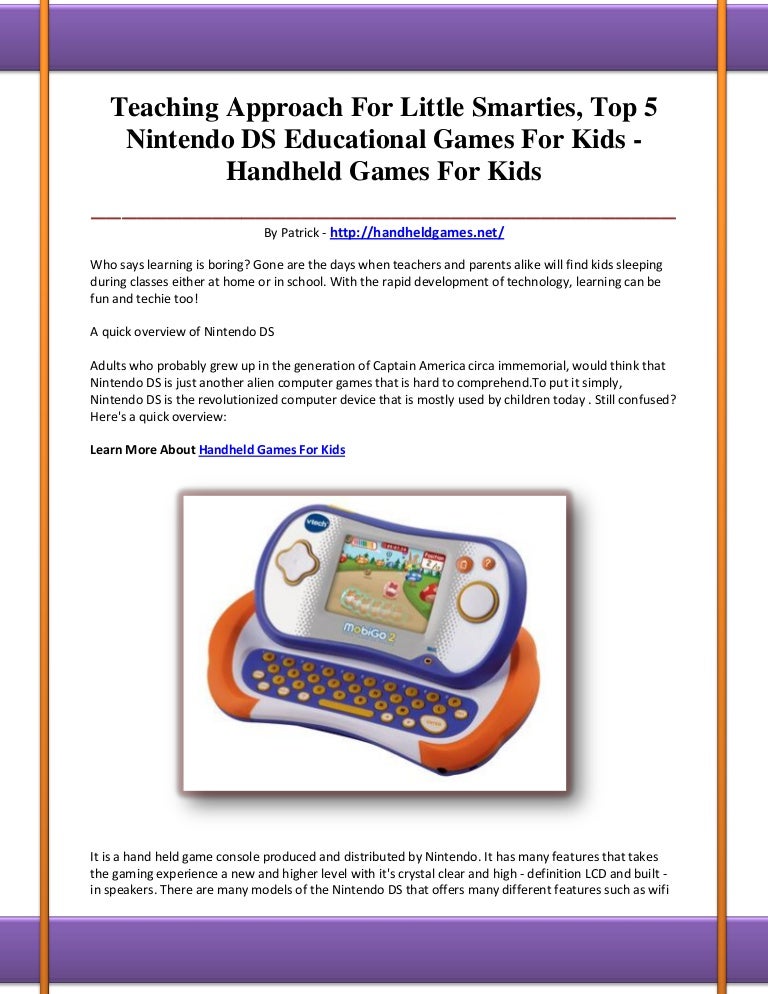 educational handheld games