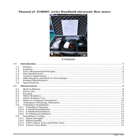 Hand held manual and catalog Z100HU