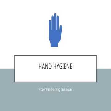 Hand hygiene training 