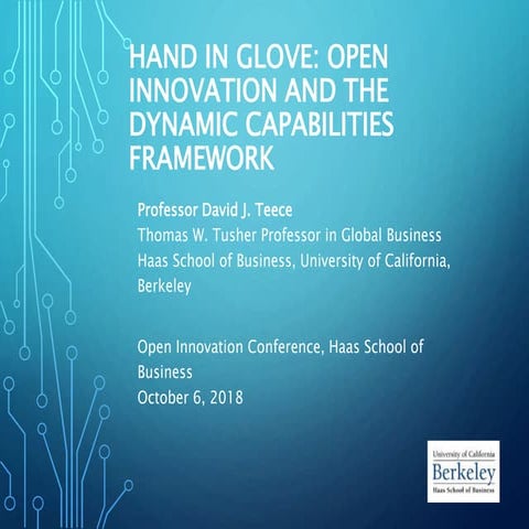 Hand in glove open innovation and the dynamic capabilities framework.open inn...