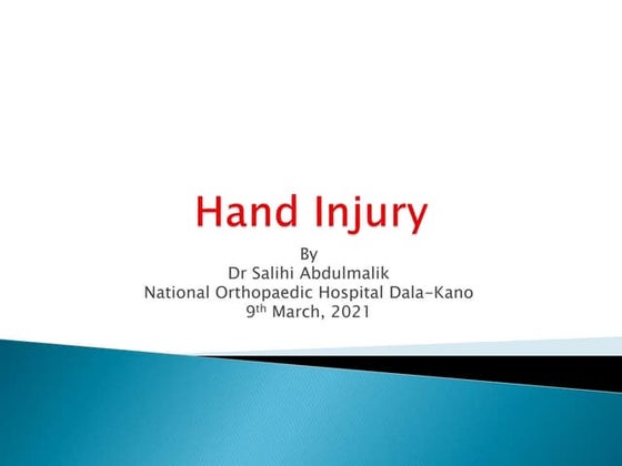 Hand injury assessment | PPT