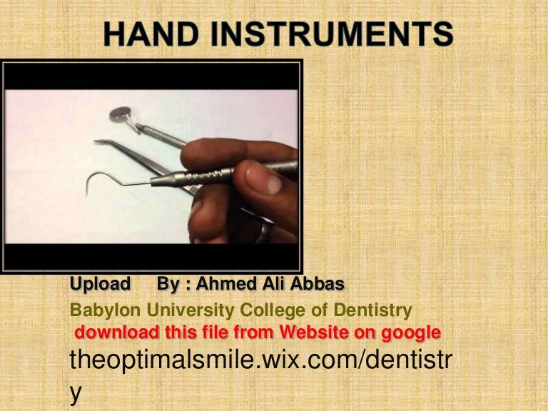 Hand instruments