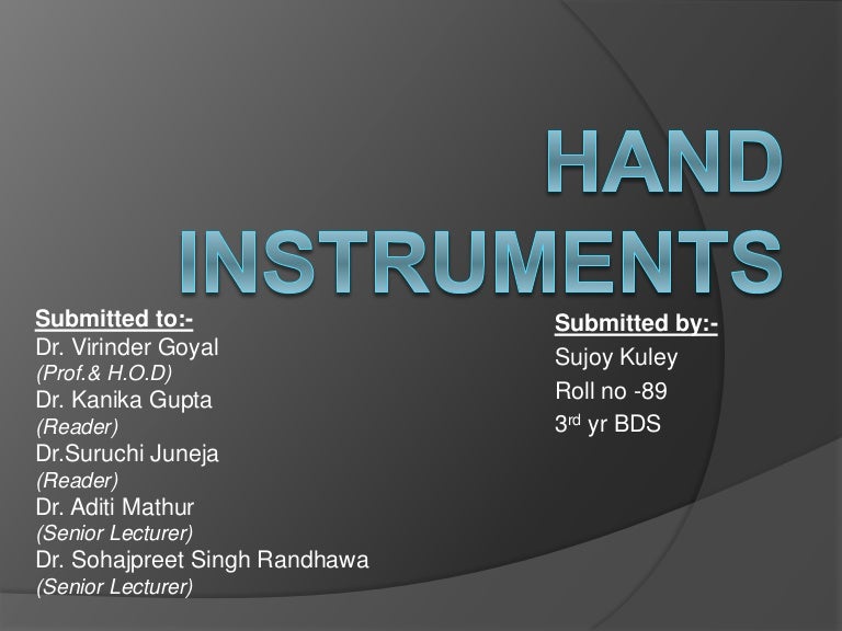 Hand cutting instruments
