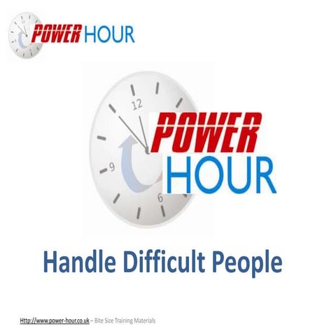 Handle difficult people