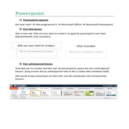 Handleiding powerpoint