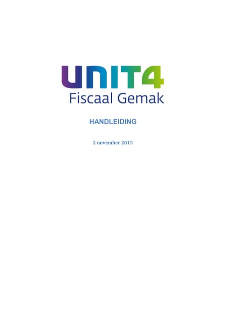 Handleiding unit4 fiscaal-gemak (02-11-2015)