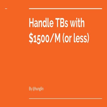 Handle TBs with $1500 per month