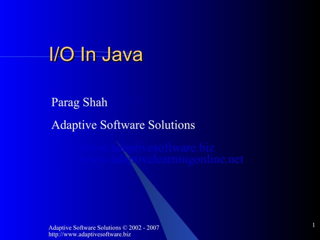 IO In Java