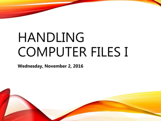Handling computer files
