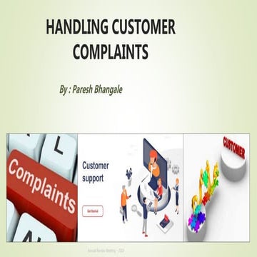 Handling customer complaints