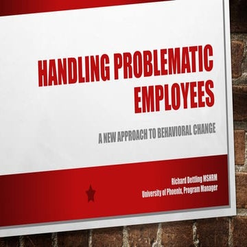 Handling problematic employees