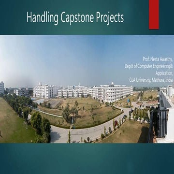 Handling Capstone projects in Engineering Colllege