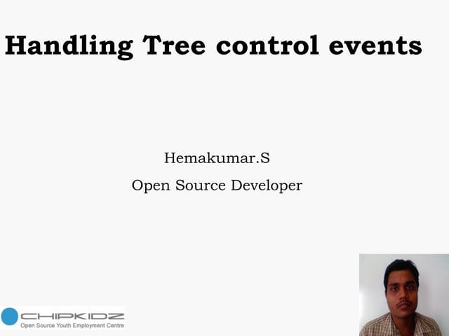Handling tree control events