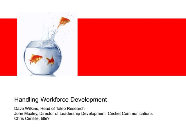 Developing Your Workforce