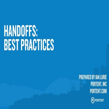 You have it? Tips for successful business handoffs