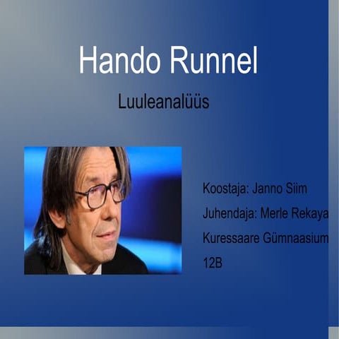 Hando runnel