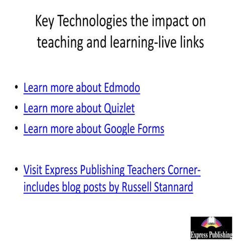 Key technologies in ELT