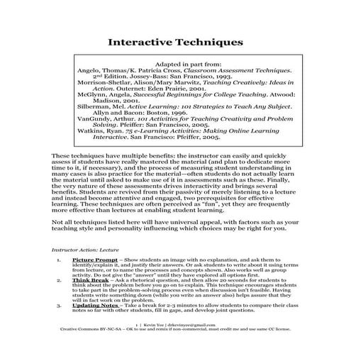 Handout interactive-techniques
