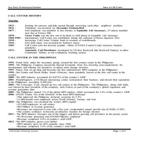 Introduction to Call Center