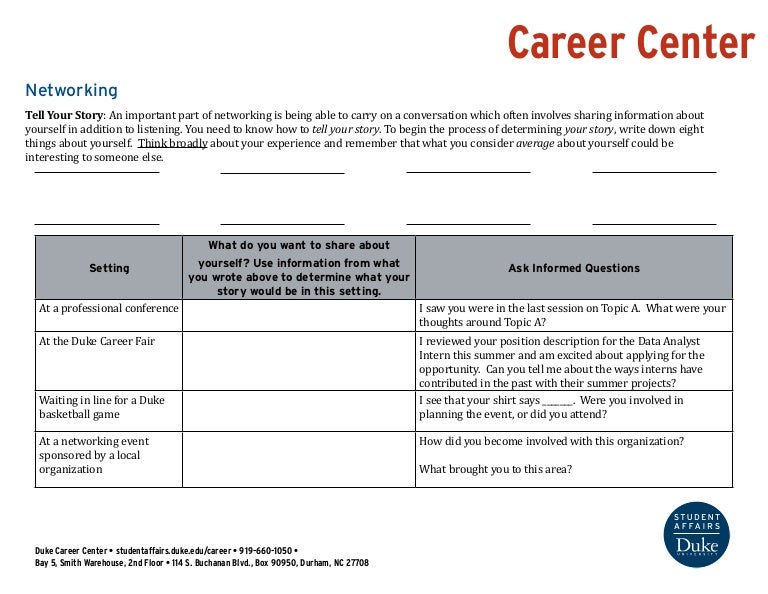 what is career networking
