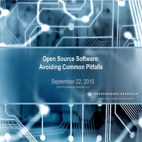 Open Source Software - Avoiding Common Pitfalls
