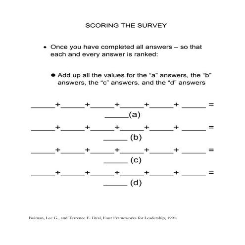 Handout   scoring the survey