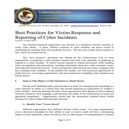 July CLE Webinar material: Best Practices for Victim Response and Reporting o...