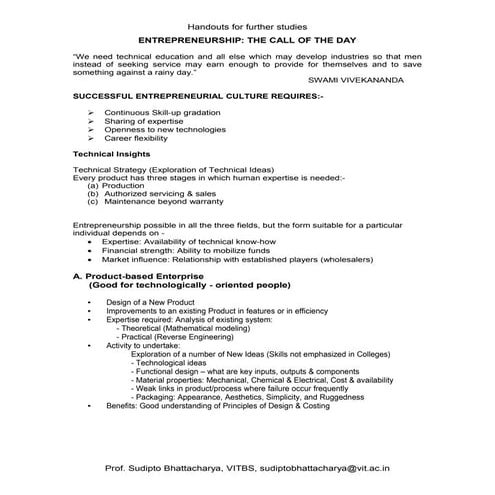 Handout 3   entrepreneurship - call of the day (1)