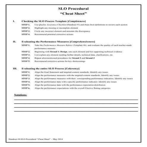 Handout #4 slo Procedural Cheat Sheet-May 2014-Final