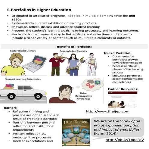 Handout E-Portfolios in Higher Education